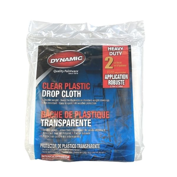 Dynamic Clear Plastic Drop Cloth 9'x12'
